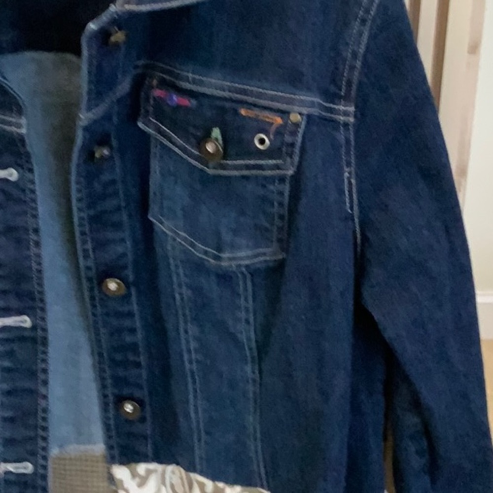 Patchwork Denim Jacket - image 4